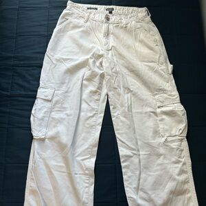 Wild Fable Women's Mid-Rise Wide Leg Cargo Baggy Jeans 10